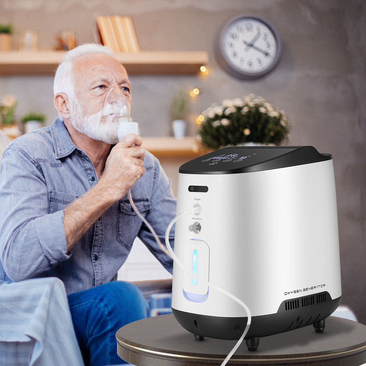 VARON VH-2 Home Oxygen Concentrator | 1-7L/min Adjustable, 24-Hour Operation, CE Approved